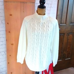VINTAGE MIRANDA PULLOVER ACRYLIC OFF WHITE COLOR SWEATER SIZE L VGUC